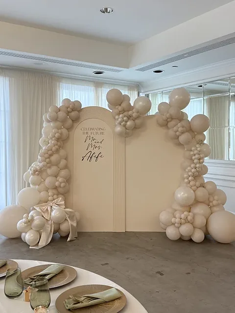 White and Gold Balloon Garland — Styling Guide