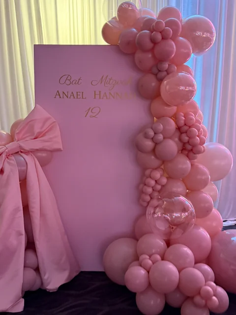 Bat Mitzvah balloon decor Los Angeles