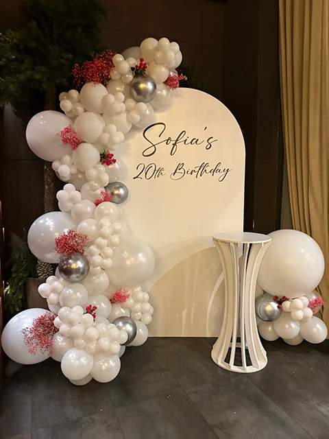 Balloon backdrop installation project Los Angeles