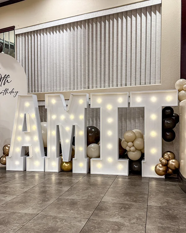 Amit's 30th Birthday — Birthday balloon decor detail Long Beach