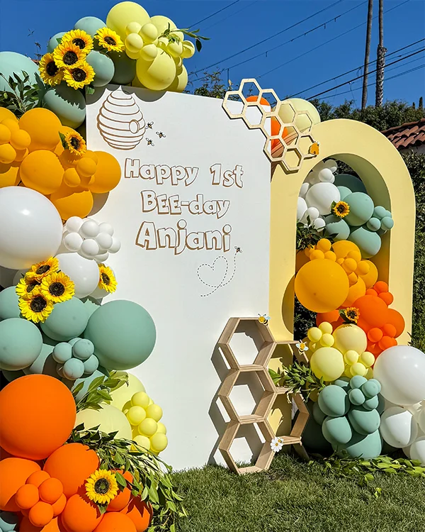 Birthday balloon decor — Anjani 1st Birthday Mid Wilshire