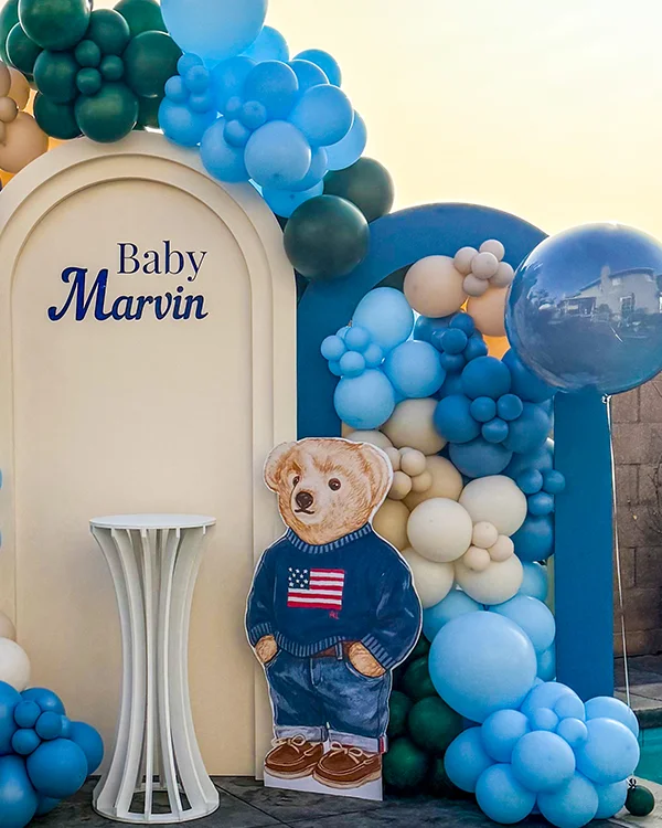 Baby shower balloon decor — Baby Marvin Baby Shower Westminster