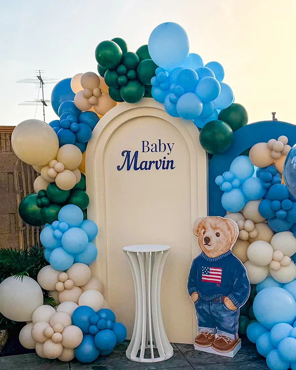 Baby Marvin's Shower — Baby Shower balloon decor detail Westminster