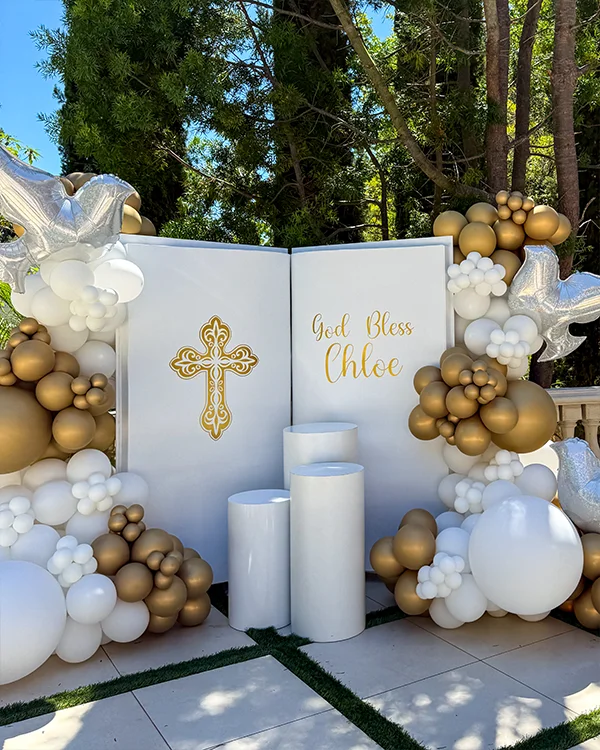 Baptism balloon decor — Chloe Baptism Westwood