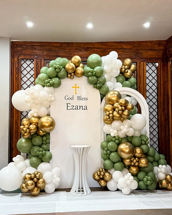 Baptism balloon decor — Ezana Baptism Mid Wilshire