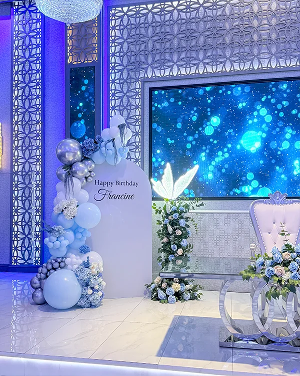 Francine's 18th Birthday — Birthday balloon decor detail Glendale