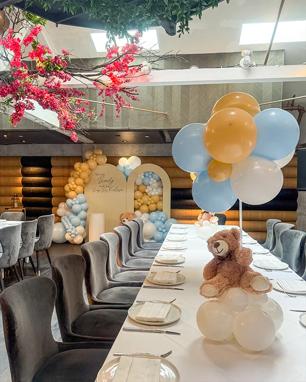 Baby Kolesa's Shower — Baby Shower balloon decor detail Beverly Hills
