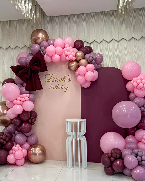 Luseh's 1st Birthday — Birthday backdrop and arch in Burbank