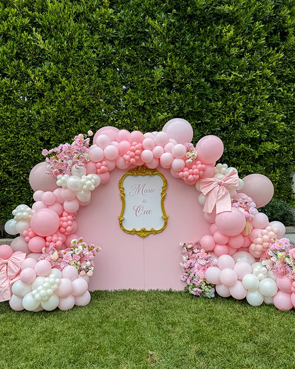 Marie's 1st Birthday — Birthday balloon decor detail Beverly Hills