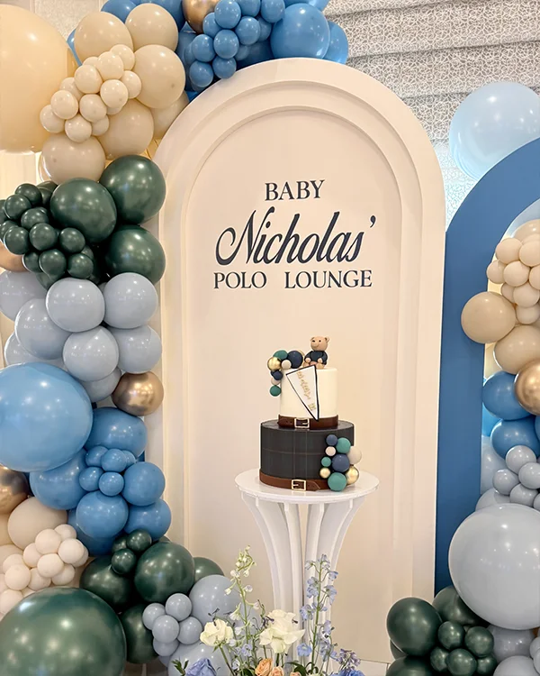 Baby Nicholas's Shower — Baby Shower balloon decor detail Glendale